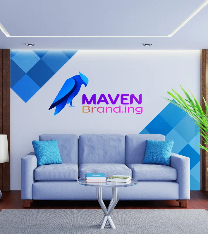 Office wall signage for a corporate reception
